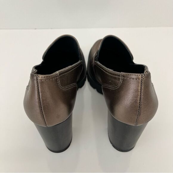 PAUL GREEN Nina Loafer Pump in Grunge Metallic Leather Size 10 NEW - Picture 9 of 14